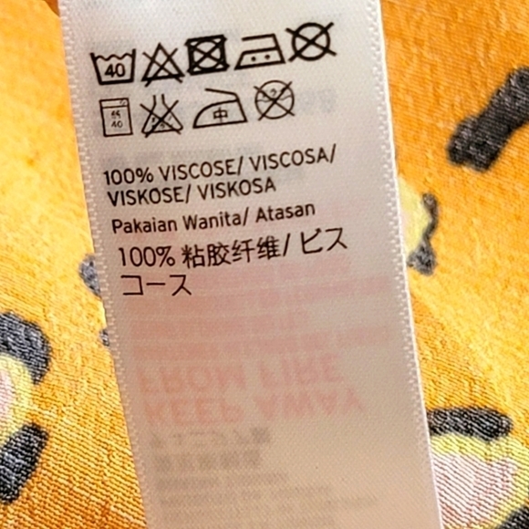 Topshop Leopard Animal Print Button Yellow Orange Size 4. - Picture 11 of 13